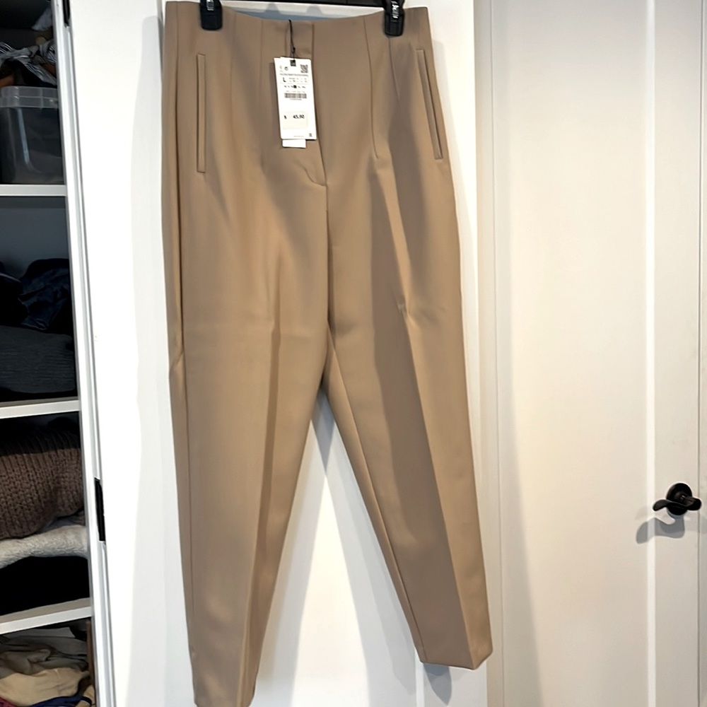 Zara Camel Colored Pants.  Size L